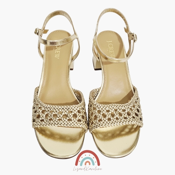 New! J. Crew Woven Heeled Sandals - Picture 8 of 16